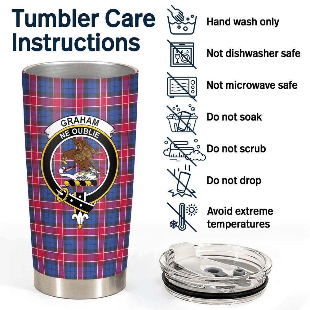 Clan Graham of Menteith Red Tartan Crest Tumbler FB90 Clan Graham Tartan Today   