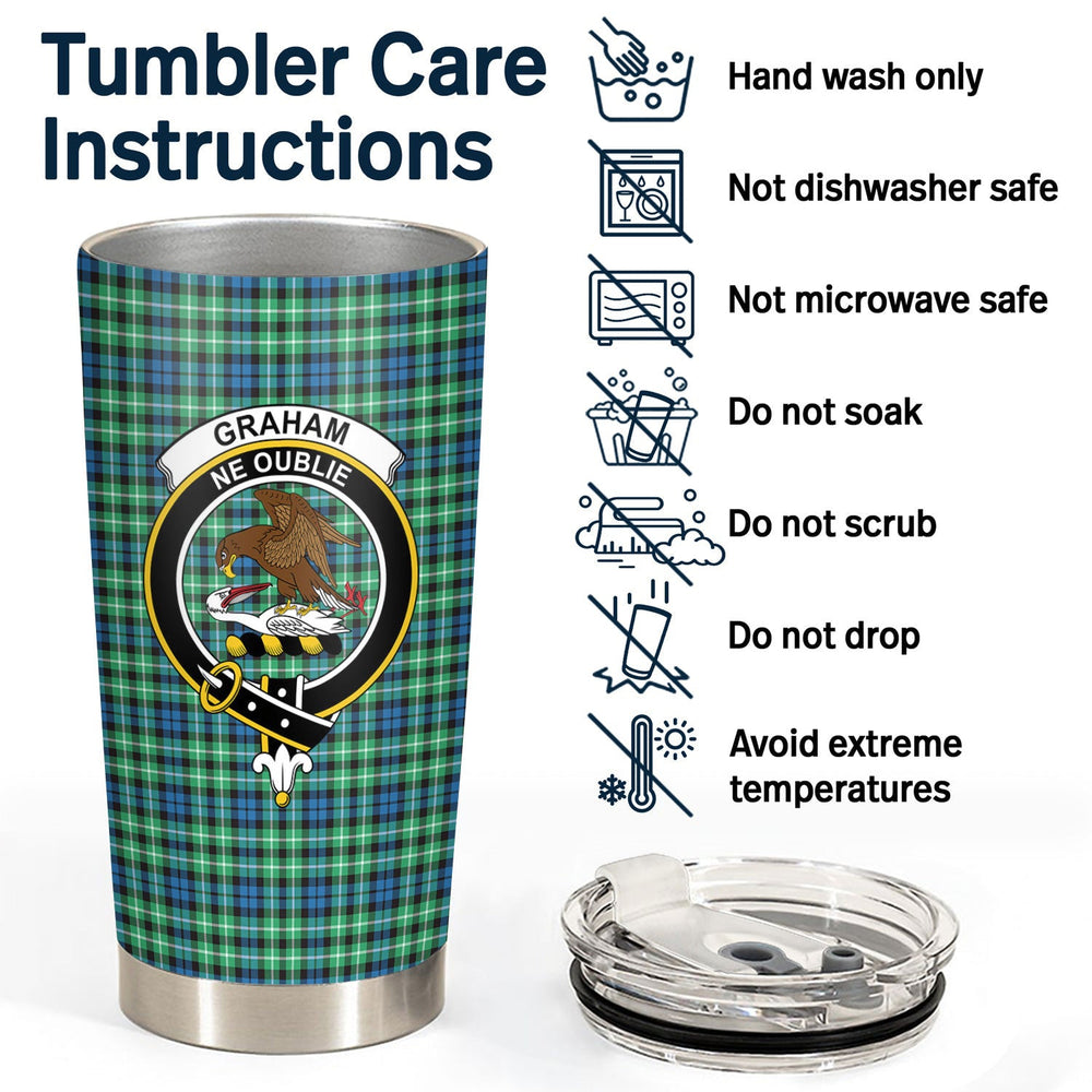 Clan Graham of Montrose Ancient Tartan Crest Tumbler YT79 Clan Rose Tartan Today   