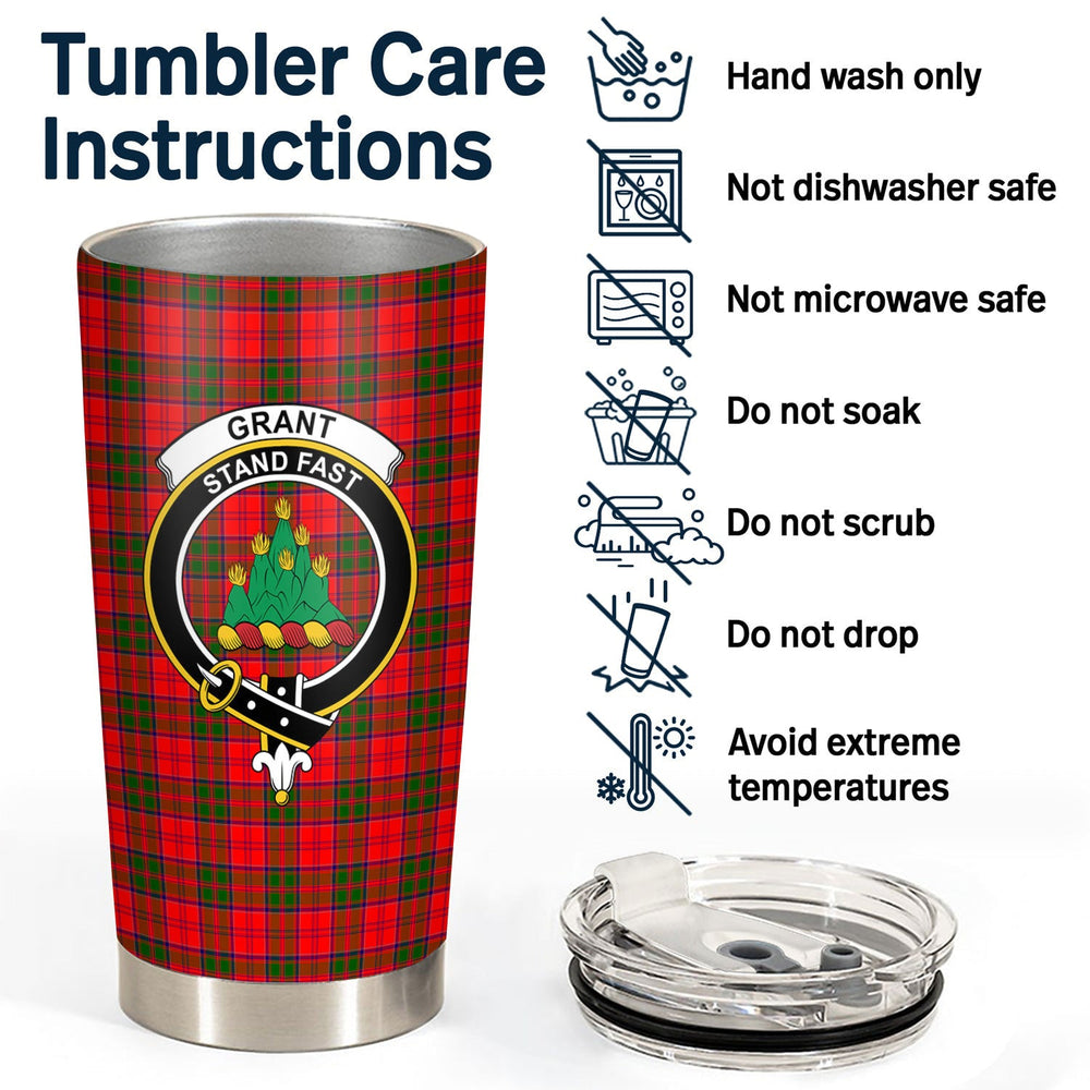 Clan Grant Modern Tartan Crest Tumbler GR32 Clan Grant Tartan Today   