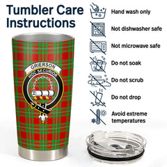 Clan Grierson Tartan Crest Tumbler SI24 Clan Grierson Tartan Today   