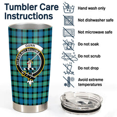 Clan Gunn Ancient Tartan Crest Tumbler GZ87 Clan Gunn Tartan Today   