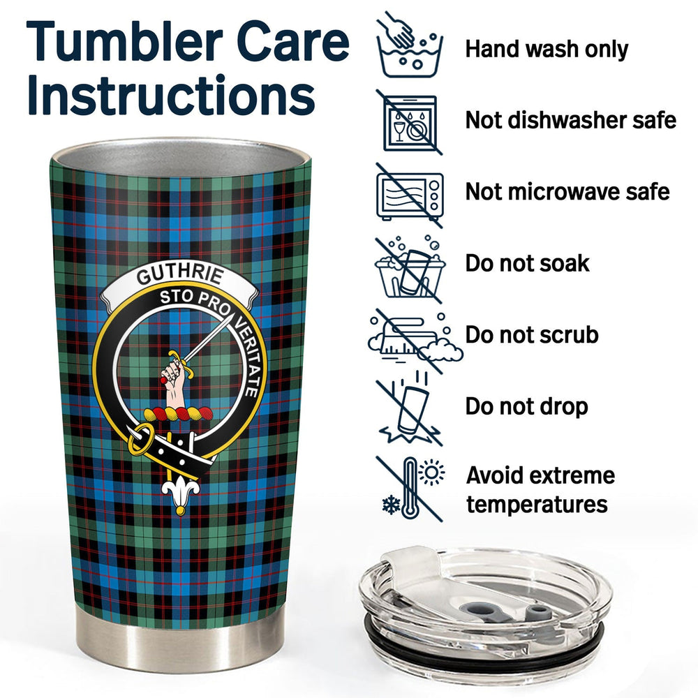 Clan Guthrie Ancient Tartan Crest Tumbler MS69 Clan Guthrie Tartan Today   