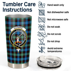Clan Guthrie Ancient Tartan Crest Tumbler MS69 Clan Guthrie Tartan Today   