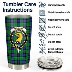 Clan Haldane Tartan Crest Tumbler QA51 Clan Haldane Tartan Today   