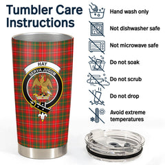 Clan Hay Modern Tartan Crest Tumbler QO65 Clan Hay Tartan Today   