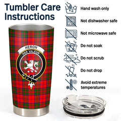 Clan Heron Tartan Crest Tumbler OZ41 Clan Heron Tartan Today   