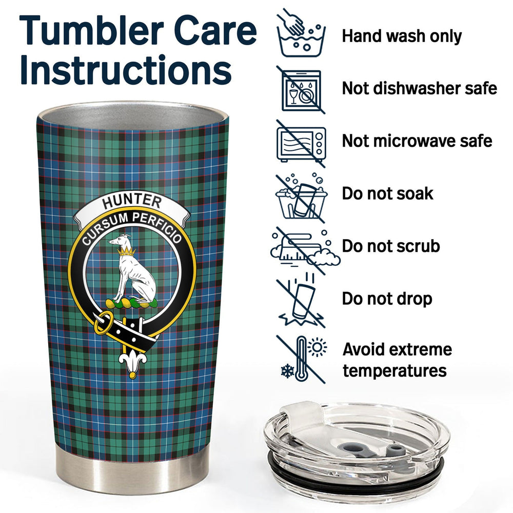 Clan Hunter Ancient Tartan Crest Tumbler TL63 Clan Hunter Tartan Today   