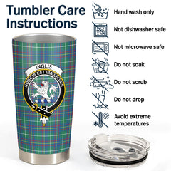 Clan Inglis Ancient Tartan Crest Tumbler RE10 Clan Inglis Tartan Today   