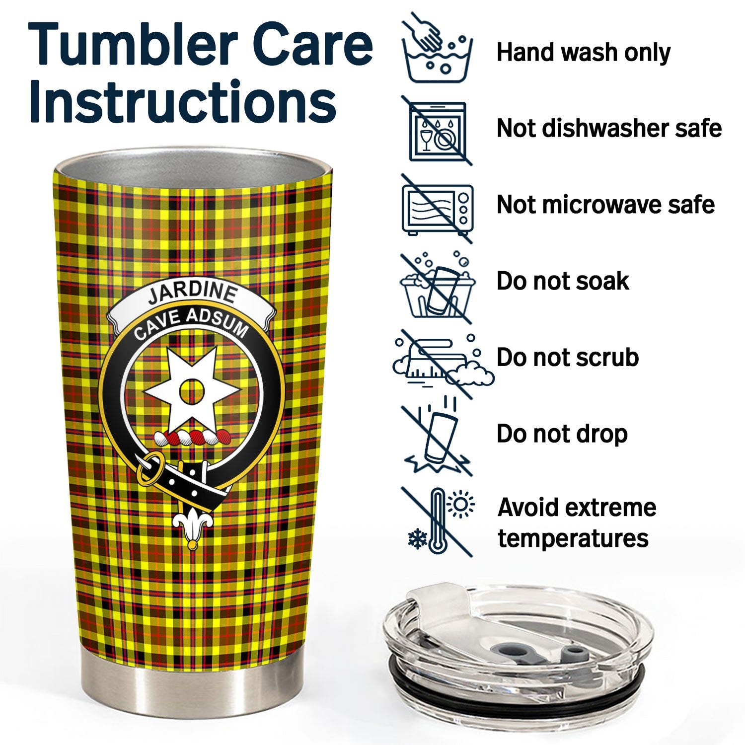 Clan Jardine Tartan Crest Tumbler GS19 Clan Jardine Tartan Today   