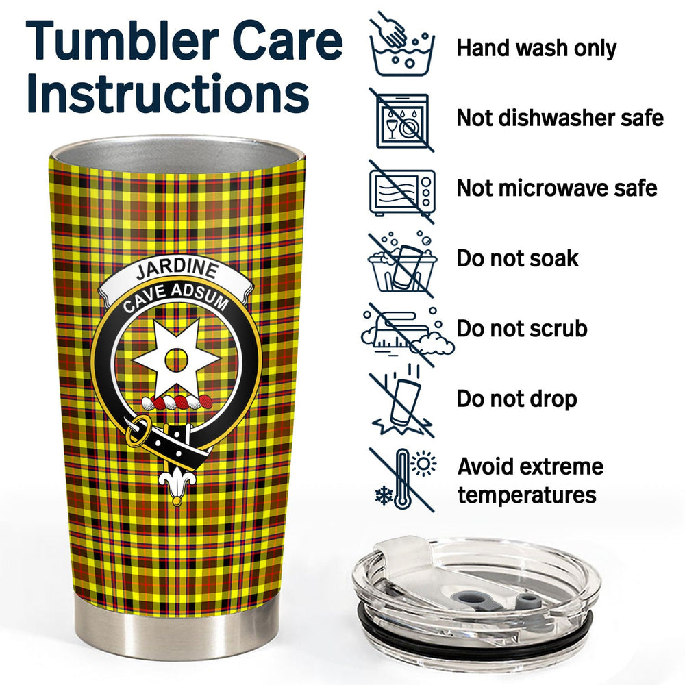 Clan Jardine Tartan Crest Tumbler GS19 Clan Jardine Tartan Today   