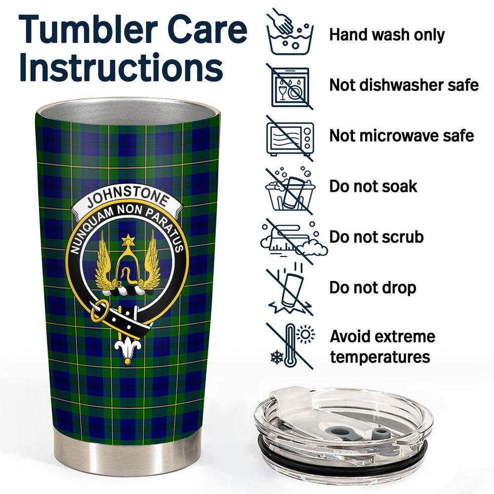 Clan Johnstone Modern Tartan Crest Tumbler WQ37 Clan Johnstone Tartan Today   