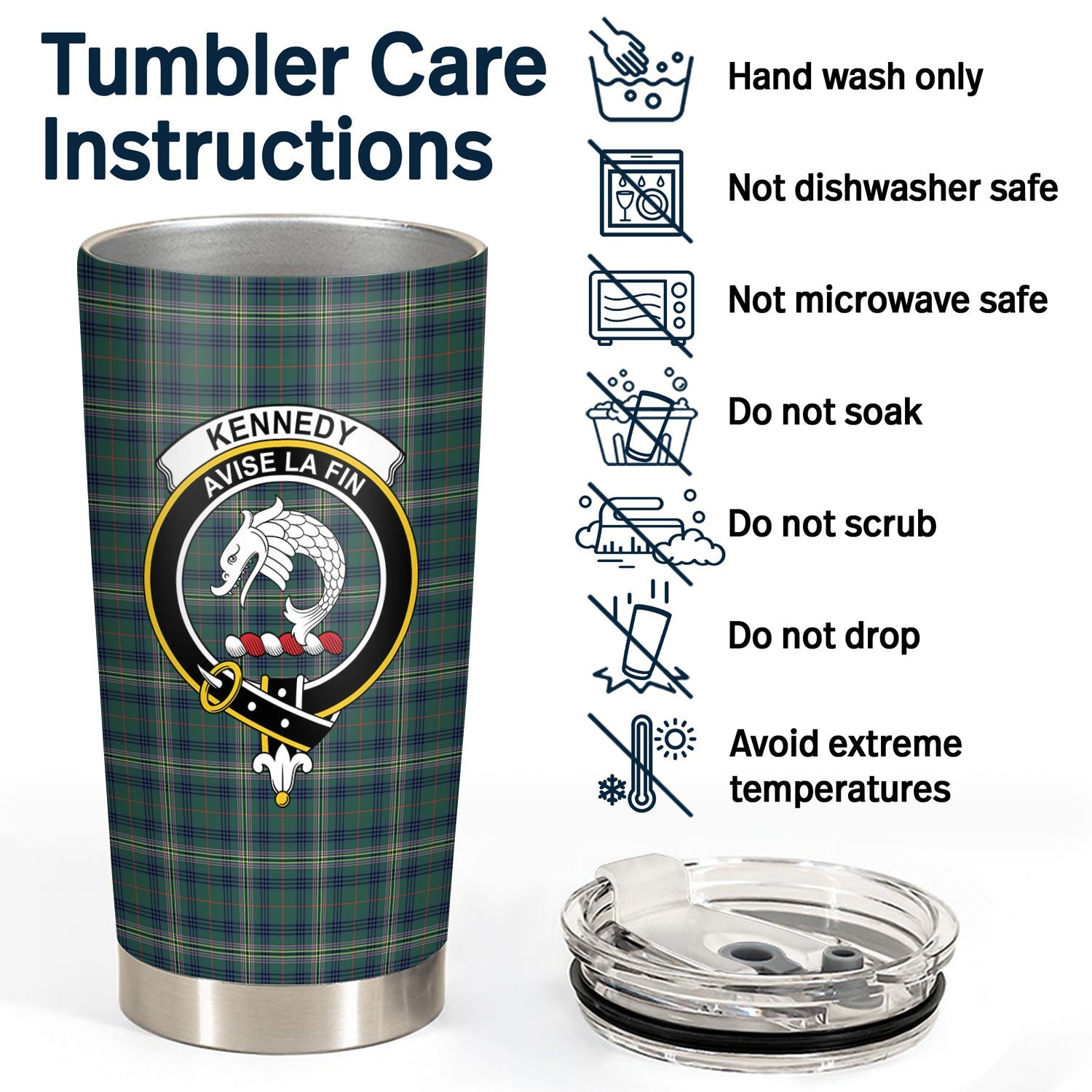 Clan Kennedy Modern Tartan Crest Tumbler ZX13 Clan Kennedy Tartan Today   