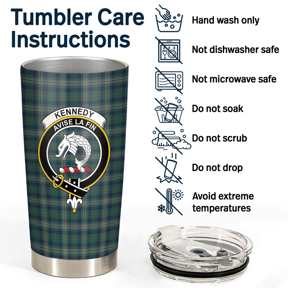 Clan Kennedy Modern Tartan Crest Tumbler ZX13 Clan Kennedy Tartan Today   