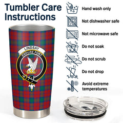 Clan Lindsay Modern Tartan Crest Tumbler KR32 Clan Lindsay Tartan Today   