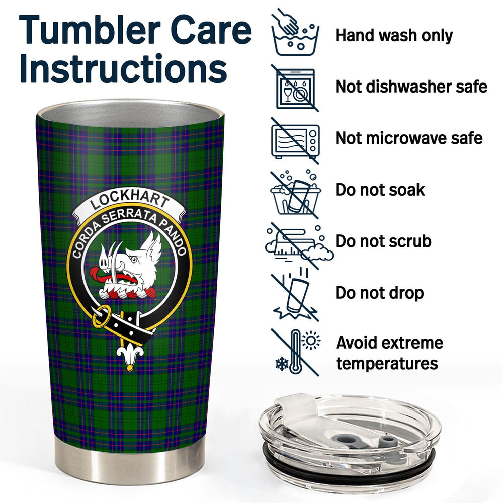 Clan Lockhart Modern Tartan Crest Tumbler CJ66 Clan Lockhart Tartan Today   