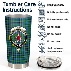 Clan Lyon Tartan Crest Tumbler AY49 Clan Hall Tartan Today   