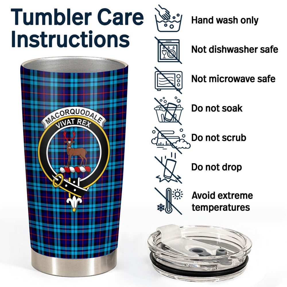 Clan MacCorquodale Tartan Crest Tumbler BN91 Clan MacCorquodale Tartan Today   
