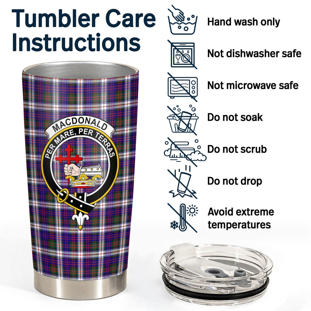 Clan MacDonald Dress Modern Tartan Crest Tumbler MQ70 Clan MacDonald Tartan Today   