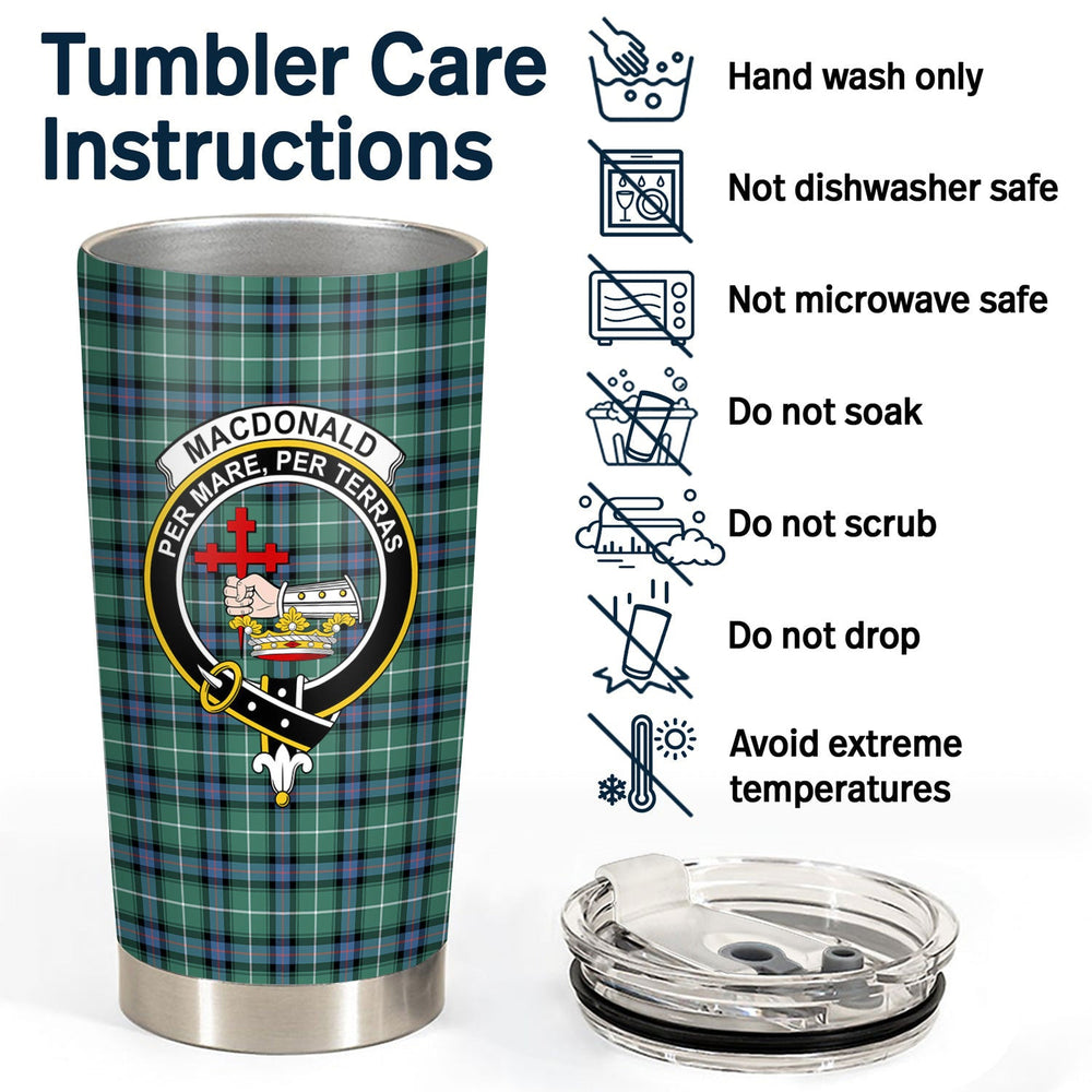 Clan MacDonald of the Isles Hunting Ancient Tartan Crest Tumbler DB73 Clan MacDonald Tartan Today   