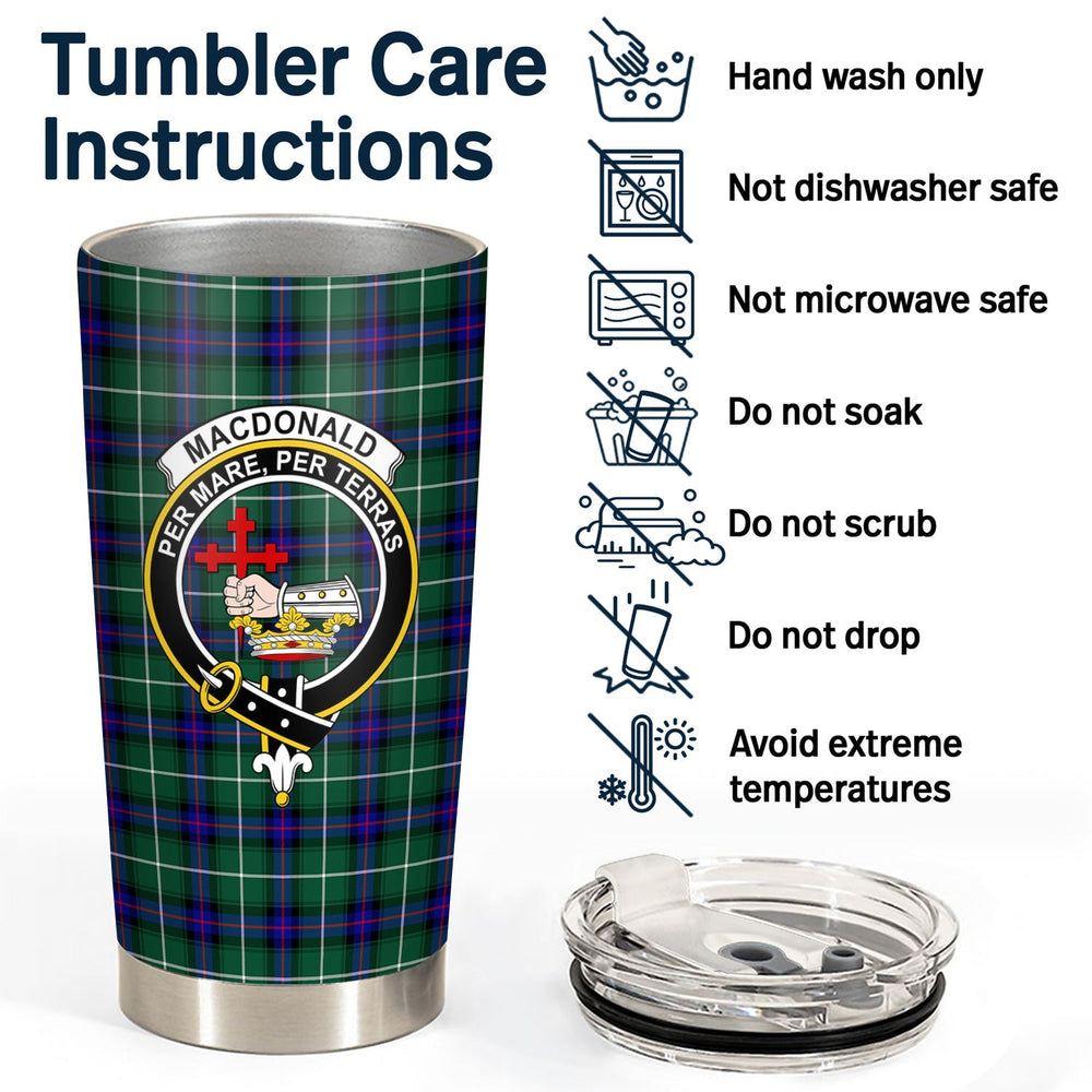 Clan MacDonald of the Isles Hunting Modern Tartan Crest Tumbler TU46 Clan MacDonald Tartan Today   