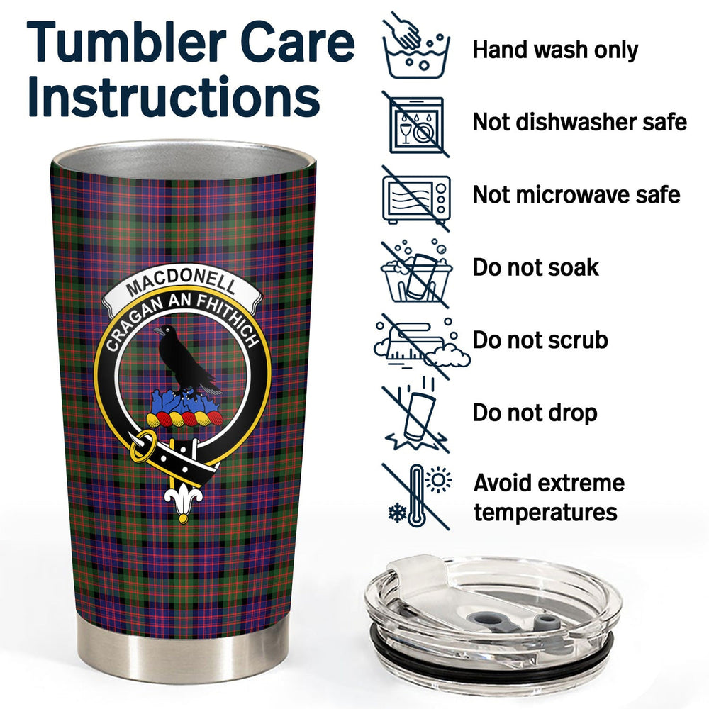 Clan MacDonnell of Glengarry Modern Tartan Crest Tumbler NC59 Clan Glen Tartan Today   