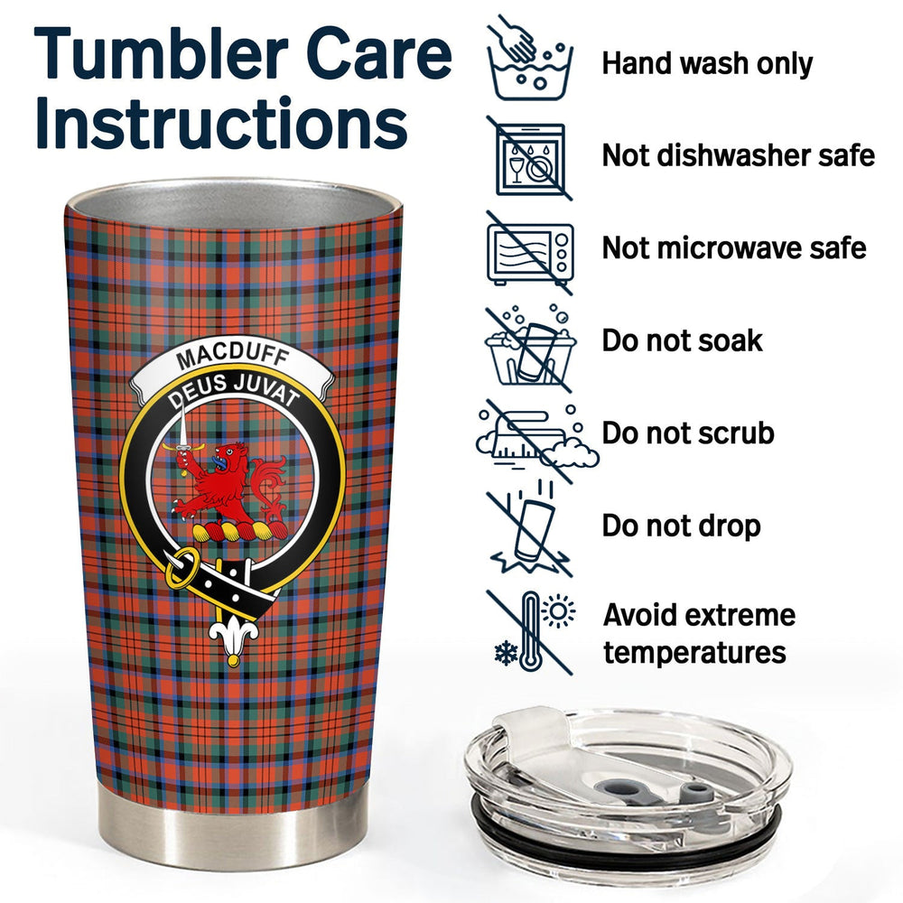 Clan MacDuff Ancient Tartan Crest Tumbler DW75 Clan MacDuff Tartan Today   