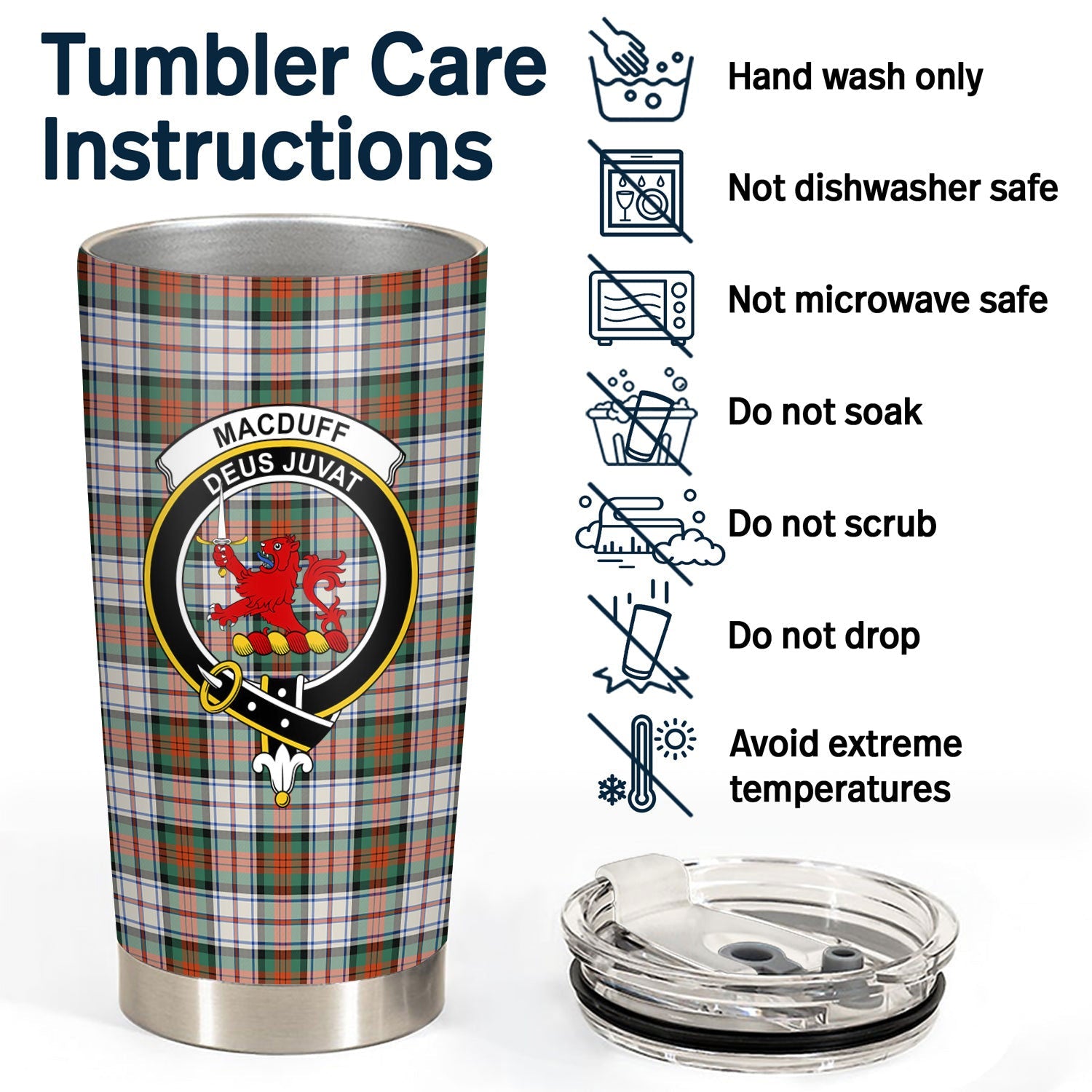 Clan MacDuff Dress Ancient Tartan Crest Tumbler IP39 Clan MacDuff Tartan Today   