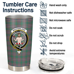 Clan MacFarlane Hunting Ancient Tartan Crest Tumbler AP79 Clan MacFarlane Tartan Today   