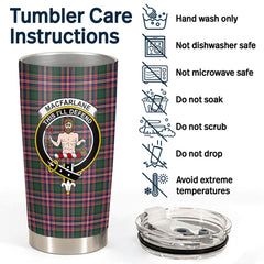 Clan MacFarlane Hunting Modern Tartan Crest Tumbler HH14 Clan MacFarlane Tartan Today   
