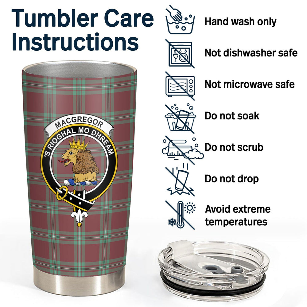 Clan MacGregor Hunting Ancient Tartan Crest Tumbler JQ59 Clan MacGregor Tartan Today   