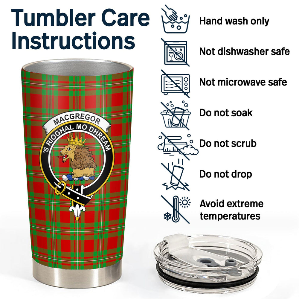 Clan MacGregor Modern Tartan Crest Tumbler UN66 Clan MacGregor Tartan Today   