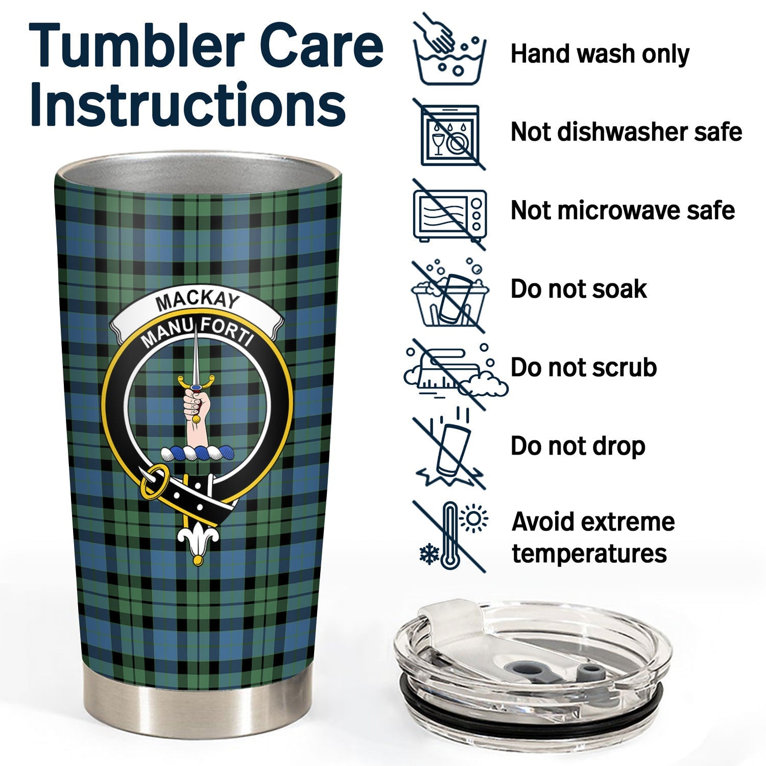 Clan MacKay Ancient Tartan Crest Tumbler WQ17 Clan MacKay Tartan Today   