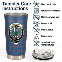 Clan MacLaine of Loch Buie Hunting Ancient Tartan Crest Tumbler MY15 Clan Hall Tartan Today   