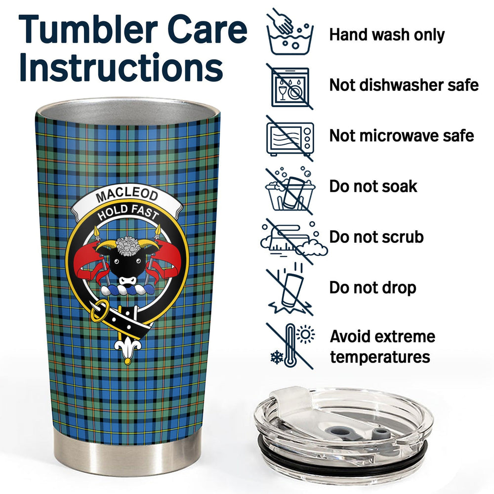 Clan MacLeod of Harris Ancient Tartan Crest Tumbler RZ75 Clan Hall Tartan Today   