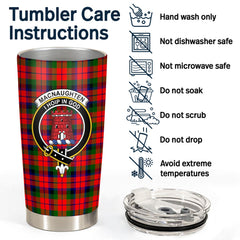 Clan MacNaughten Tartan Crest Tumbler SS35 Clan Hall Tartan Today   