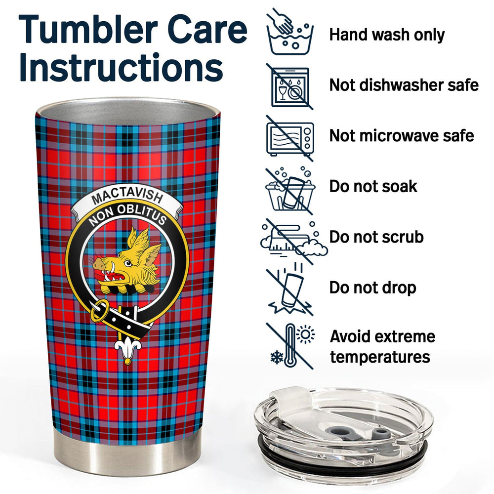 Clan MacTavish Modern Tartan Crest Tumbler AQ41 Clan MacTavish Tartan Today   
