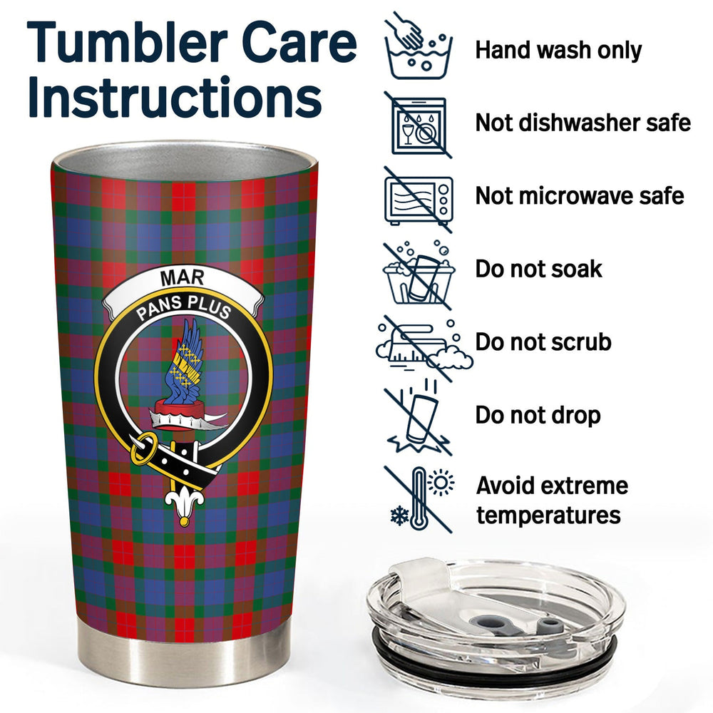 Clan Mar Tartan Crest Tumbler EO72 Clan Mar Tartan Today   