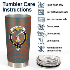 Clan Matheson Ancient Tartan Crest Tumbler BY42 Clan Matheson Tartan Today   