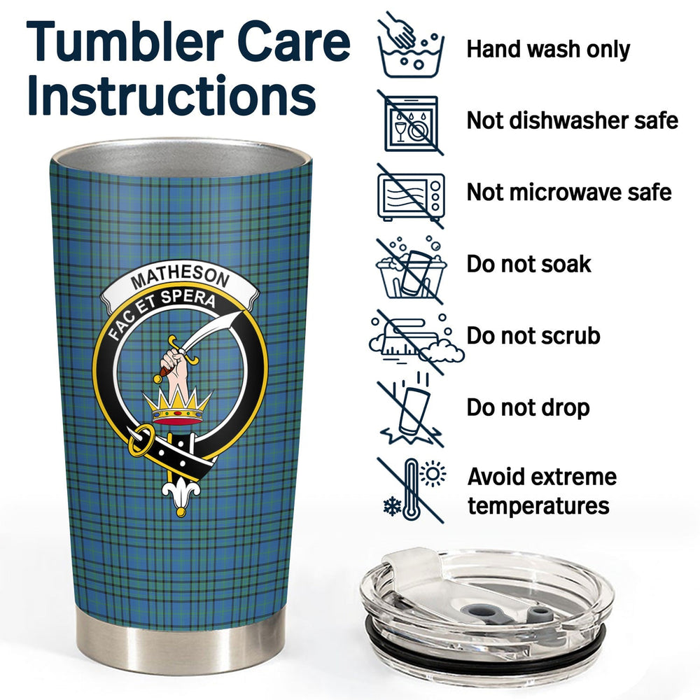 Clan Matheson Hunting Ancient Tartan Crest Tumbler KQ22 Clan Matheson Tartan Today   
