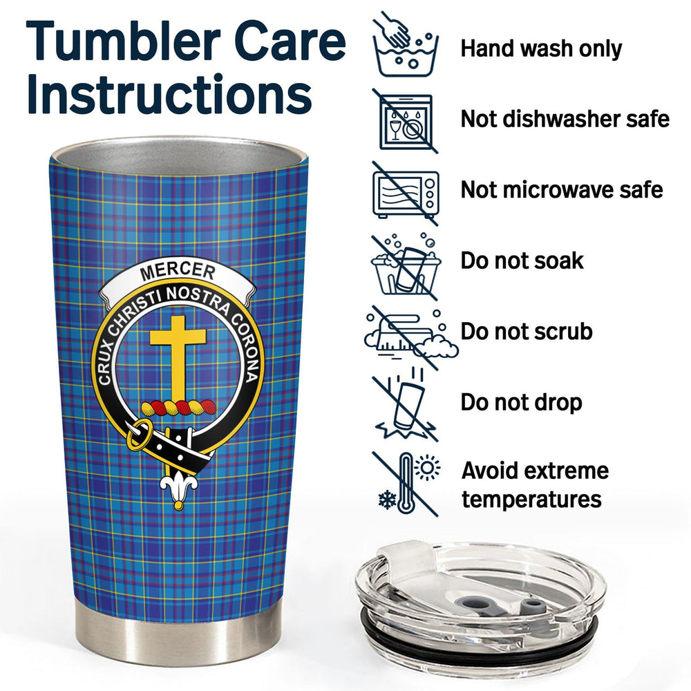 Clan Mercer Modern Tartan Crest Tumbler XD23 Clan Mercer Tartan Today   