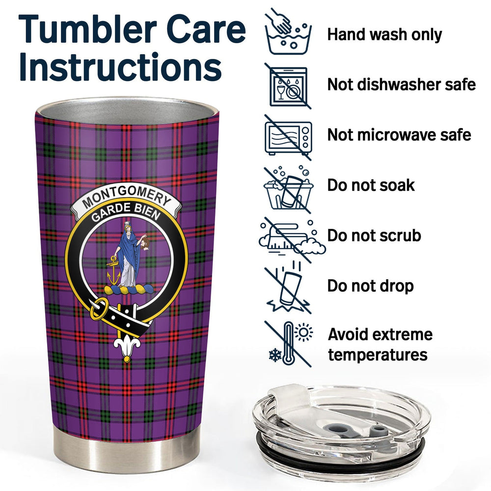 Clan Montgomery Modern Tartan Crest Tumbler FG21 Clan Montgomery Tartan Today   