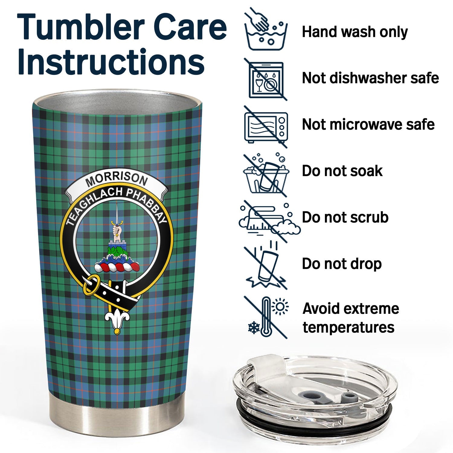 Clan Morrison Ancient Tartan Crest Tumbler HZ90 Clan Morrison Tartan Today   