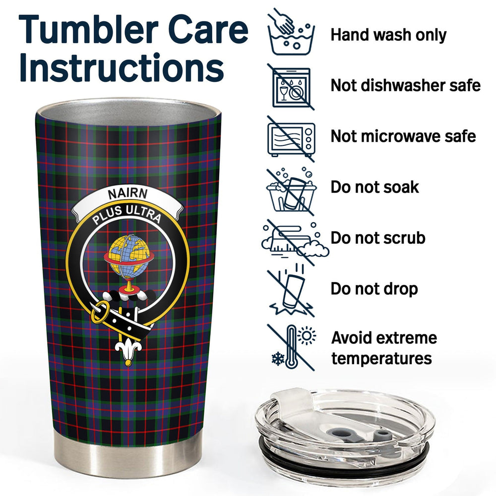 Clan Nairn Tartan Crest Tumbler AX38 Clan Nairn Tartan Today   