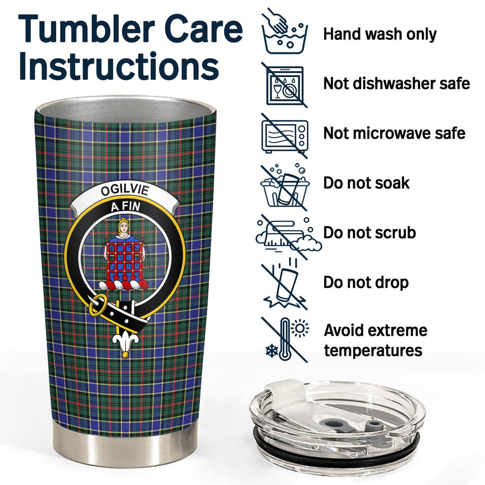 Clan Ogilvie Hunting Modern Tartan Crest Tumbler QE18 Clan Ogilvie Tartan Today   