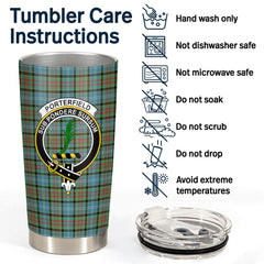 Clan Porterfield Tartan Crest Tumbler GX93 Clan Hall Tartan Today   