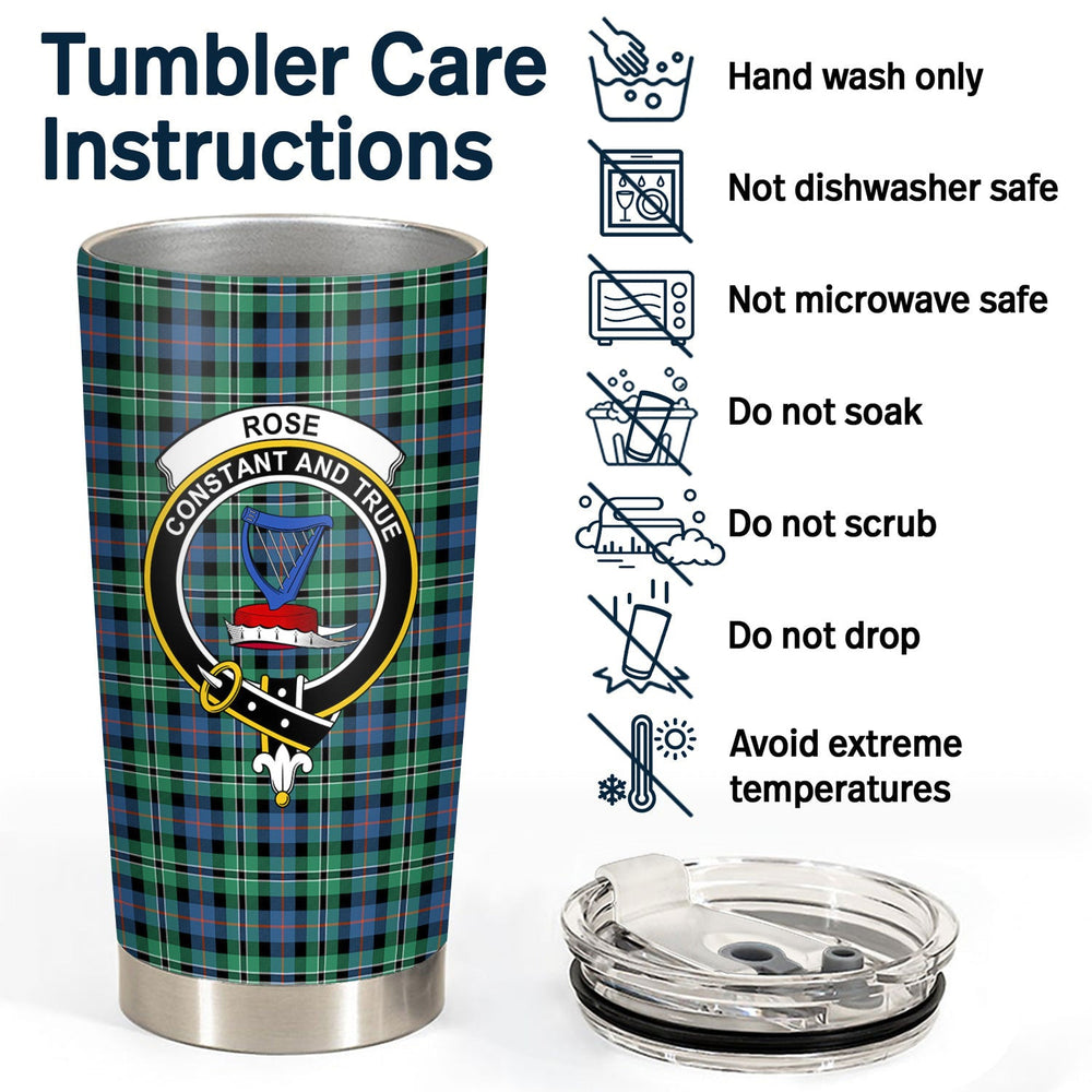 Clan Rose Hunting Ancient Tartan Crest Tumbler TI57 Clan Rose Tartan Today   