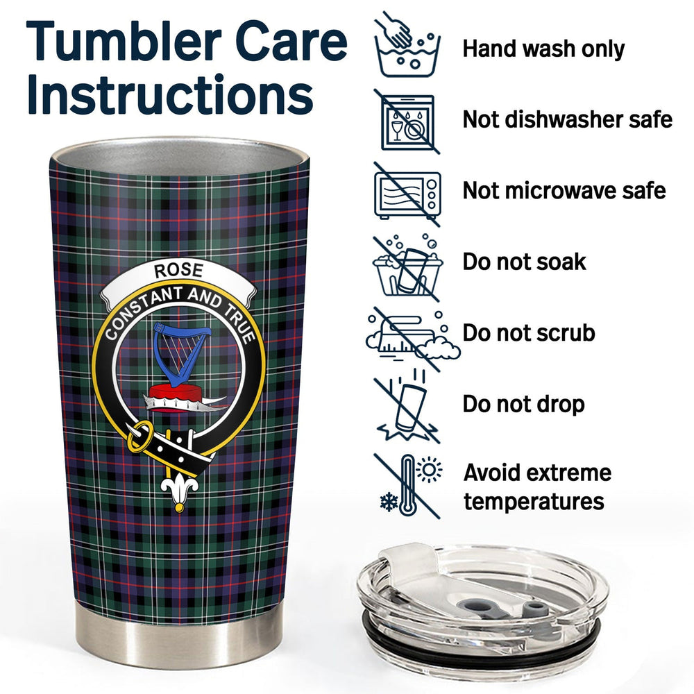 Clan Rose Hunting Modern Tartan Crest Tumbler HG18 Clan Rose Tartan Today   
