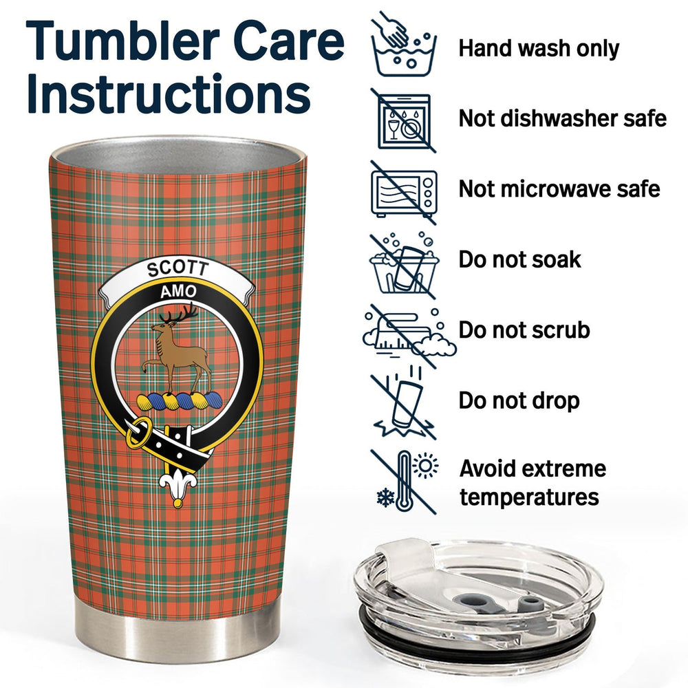 Clan Scott Ancient Tartan Crest Tumbler NN22 Clan Scott (Scott Tartan) Tartan Today   