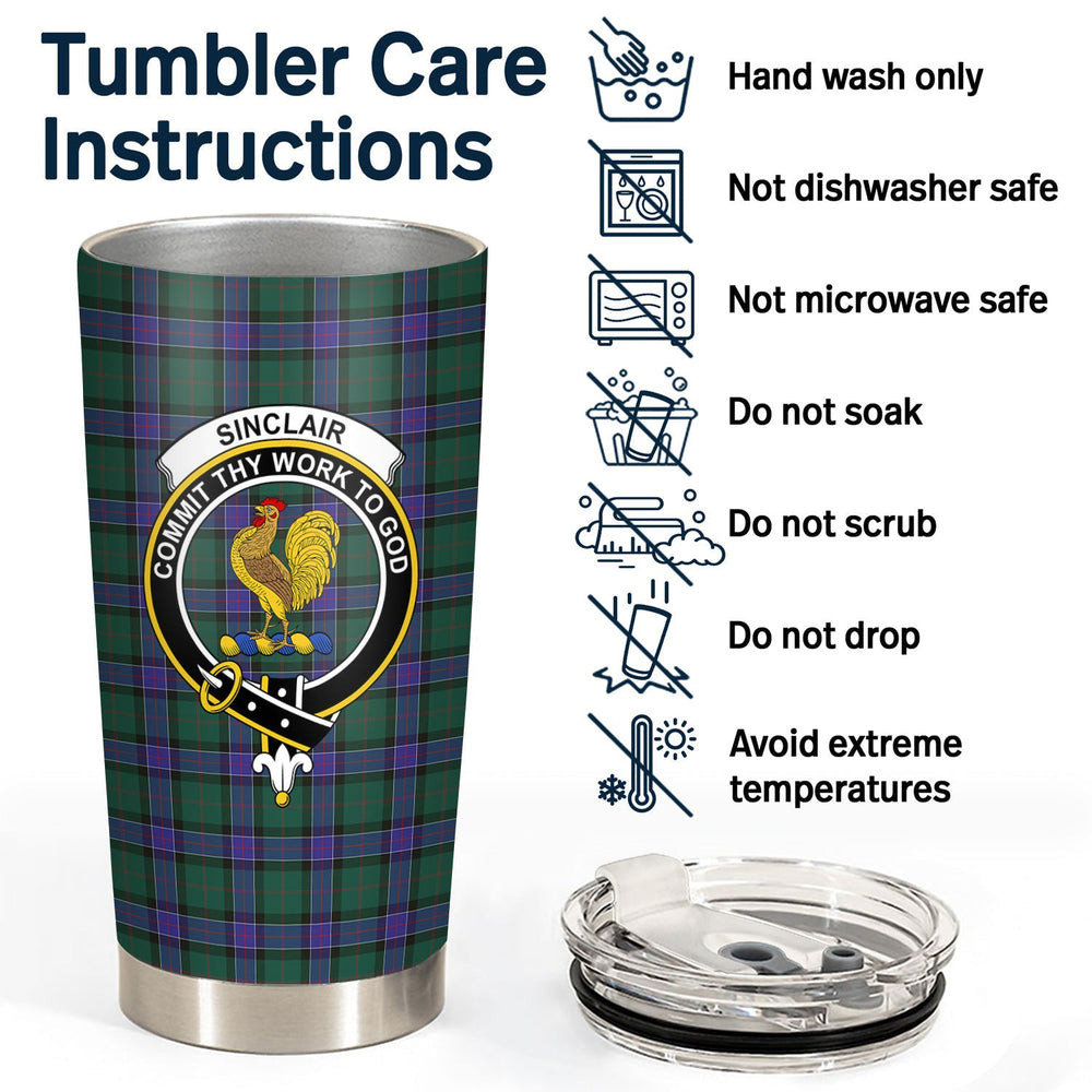 Clan Sinclair Hunting Modern Tartan Crest Tumbler RA74 Clan Sinclair Tartan Today   
