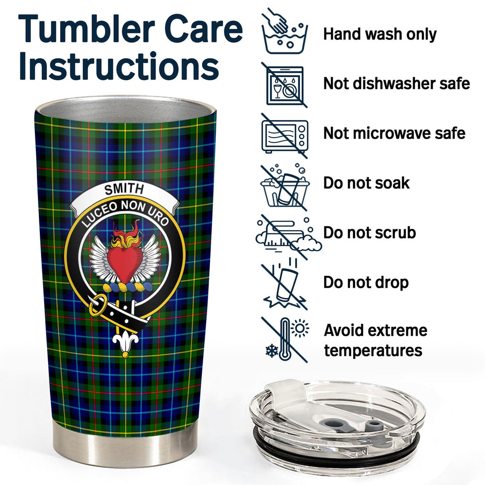 Clan Smith Modern Tartan Crest Tumbler PZ14 Clan Smith Tartan Today   